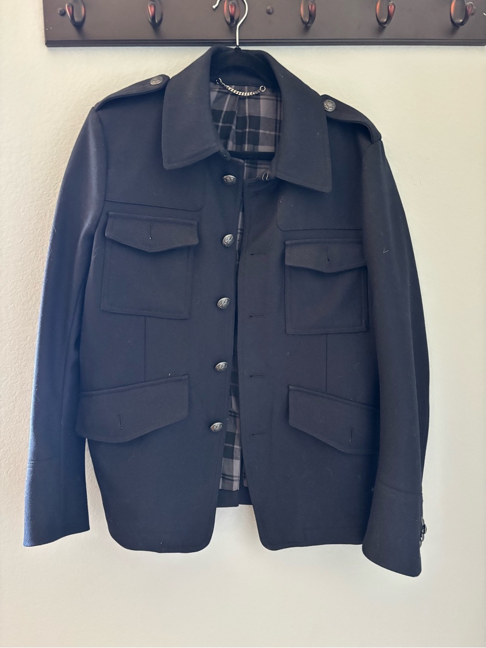 Diesel Black Gold 100% wool coat, size 48